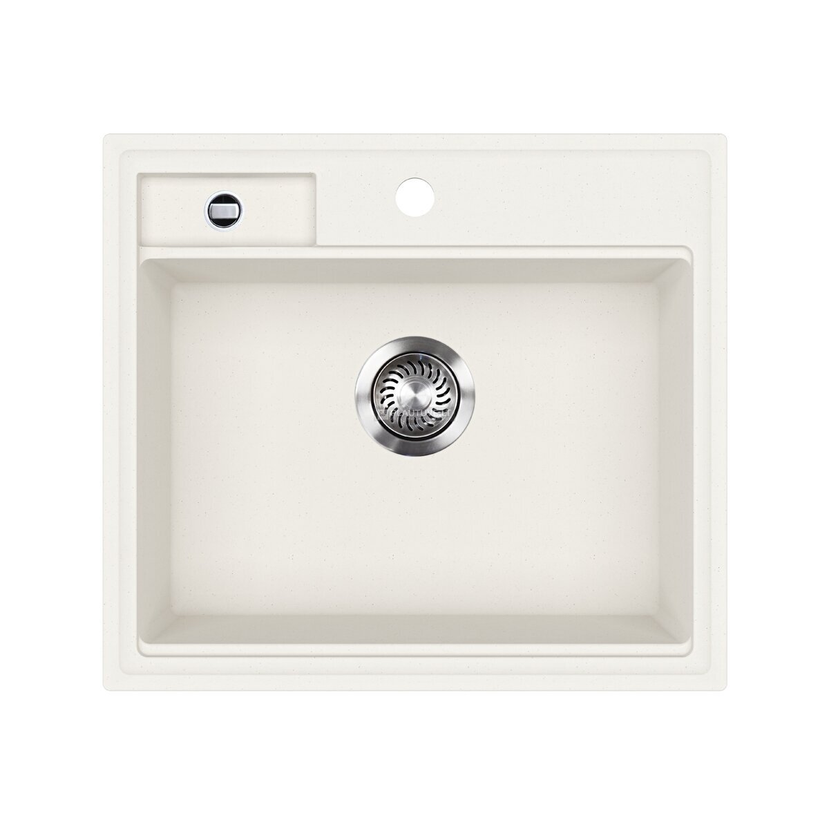 Akmens masės plautuvė HELIKA Quadro SQU100-710W, baltos spalvos Akmens masės plautuvė HELIKA Quadro SQU100-710W, baltos spalvos