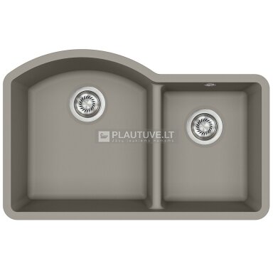 Akmens masės plautuvė HELIKA Arca SQA220-220W, šilto betono spalvos Akmens masės plautuvė HELIKA Arca SQA220-220W, šilto betono spalvos
