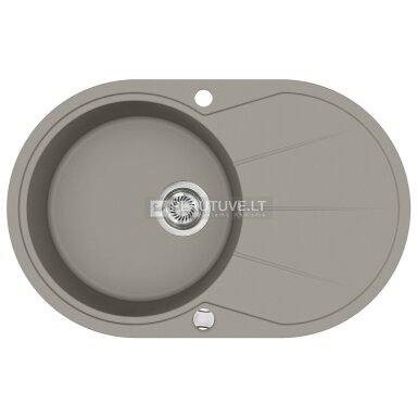 Akmens masės plautuvė HELIKA Clarus SR101-220AW, šilto betono spalvos Akmens masės plautuvė HELIKA Clarus SR101-220AW, šilto betono spalvos