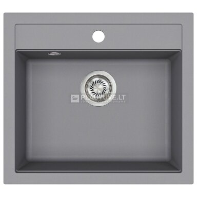 Akmens masės plautuvė HELIKA Quadro SQQ100-202W, pilkos spalvos Akmens masės plautuvė HELIKA Quadro SQQ100-202W, pilkos spalvos