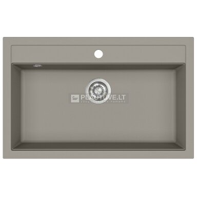 Akmens masės plautuvė HELIKA Quadro SQQ103-220W, šilto betono spalvos Akmens masės plautuvė HELIKA Quadro SQQ103-220W, šilto betono spalvos