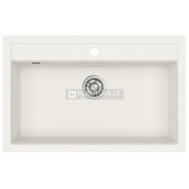 Akmens masės plautuvė HELIKA Quadro SQQ103-710W, baltos spalvos Akmens masės plautuvė HELIKA Quadro SQQ103-710W, baltos spalvos