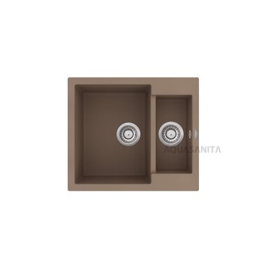 Akmens masės plautuvė HELIKA Tessa SQT150W Šviesiai ruda | Mocha warm 114 Akmens masės plautuvė HELIKA Tessa SQT150W Šviesiai ruda | Mocha warm 114