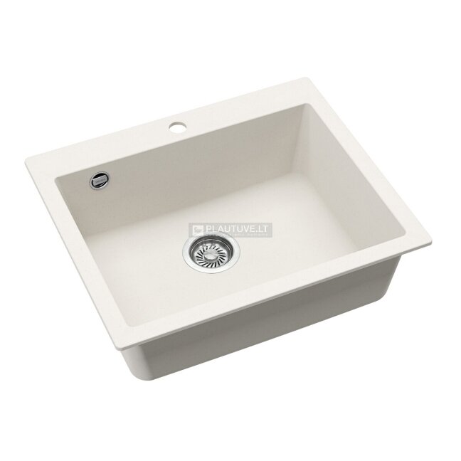 Akmens masės plautuvė HELIKA Simplex SQS101-710W, baltos spalvos 2