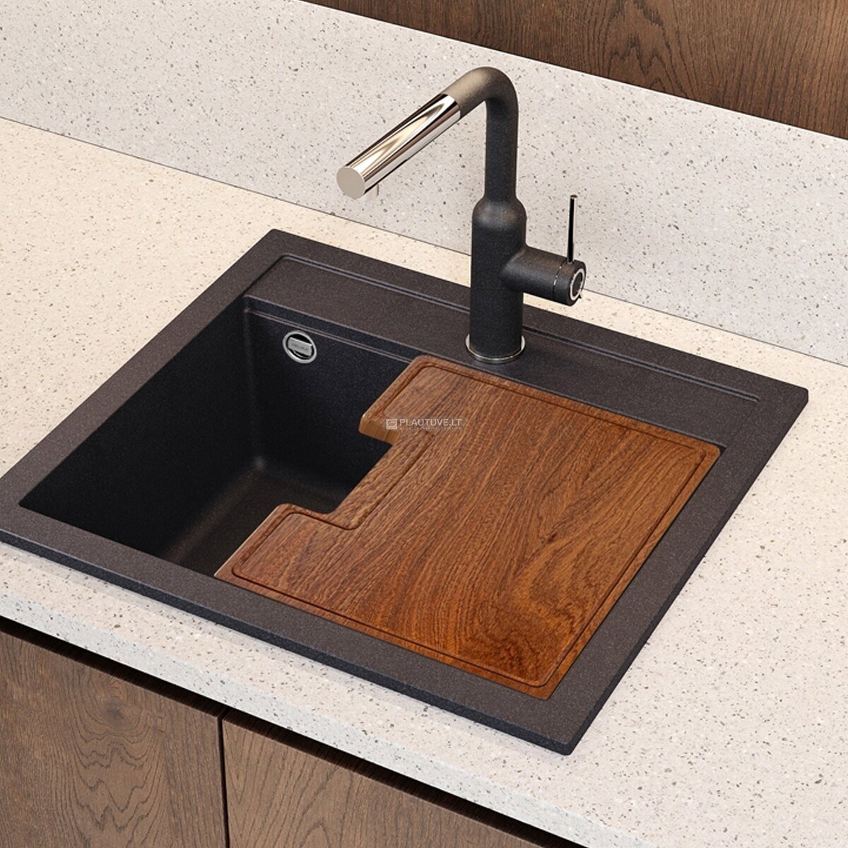 Pjaustymo lentelė HELIKA Quadro SQQ-362.300, Sapele, tamsaus medžio spalva 2