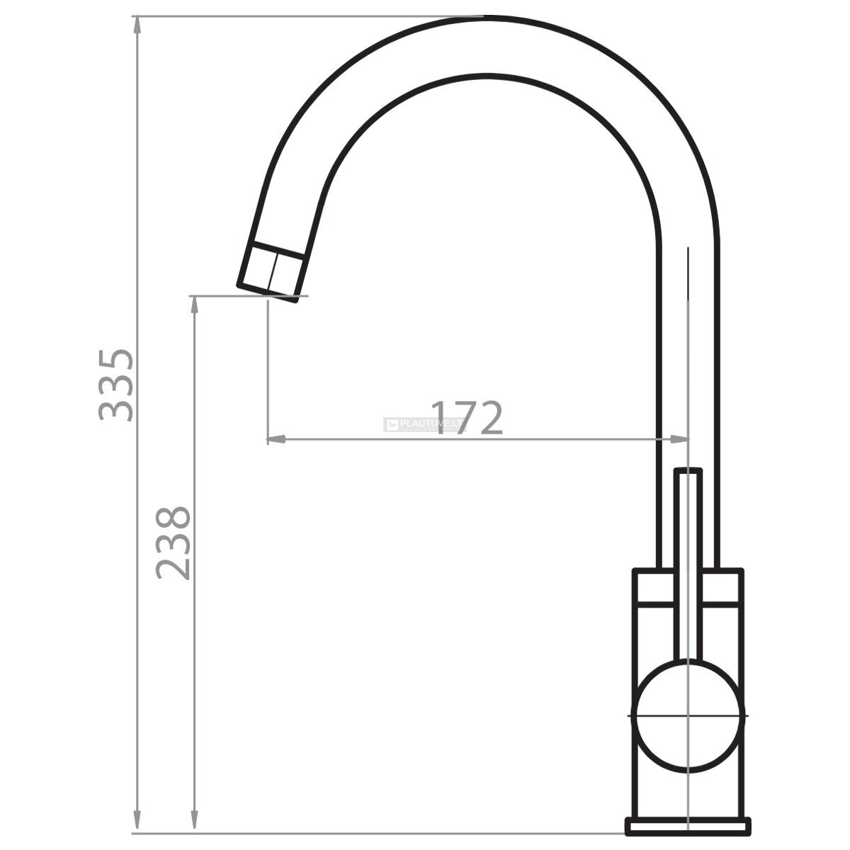 Plautuvės maišytuvas Sabia 5523-120 Silicsana, šokoladas 1 Plautuvės maišytuvas Sabia 5523-120 Silicsana, šokoladas 1