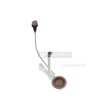 Automatinis pasukamas plautuvės ventilis su rankenėle AQ-002V-RAME, sendinto vario spalvos