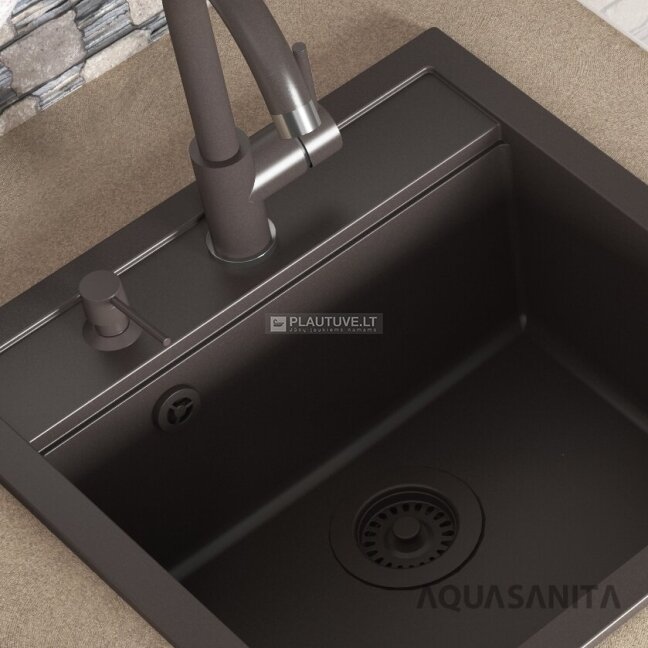 Rankinis plautuvės ventilis AQP-120, tamsiai rudos spalvos 1 Rankinis plautuvės ventilis AQP-120, tamsiai rudos spalvos 1