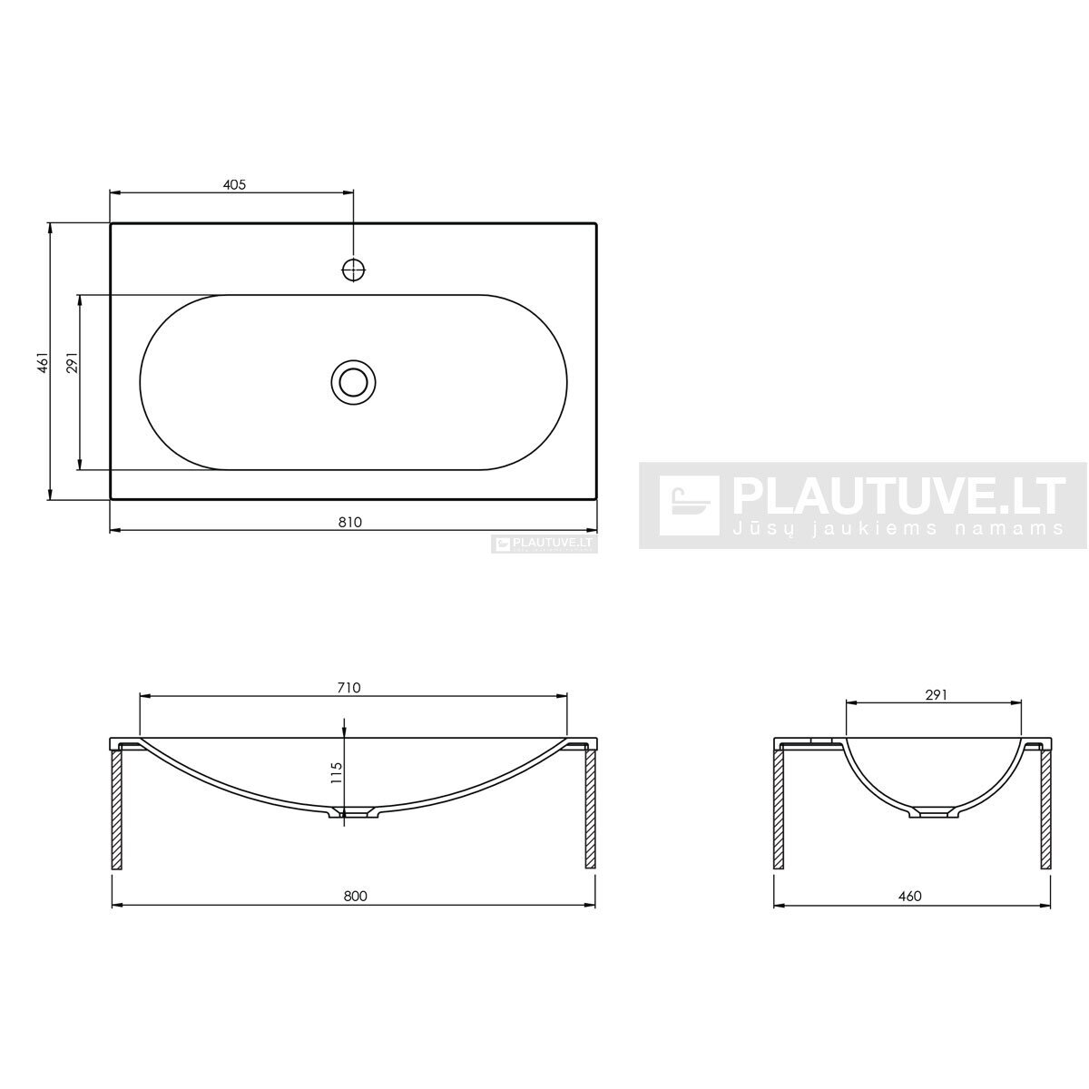 Praustuvas voniai Flow BQF80-700 3 Praustuvas voniai Flow BQF80-700 3