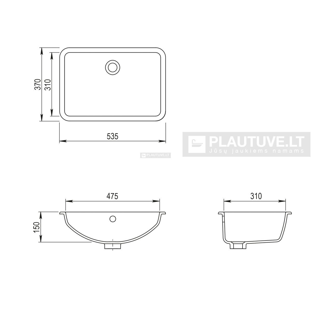 Praustuvas voniai Neces BQC53-700 1 Praustuvas voniai Neces BQC53-700 1